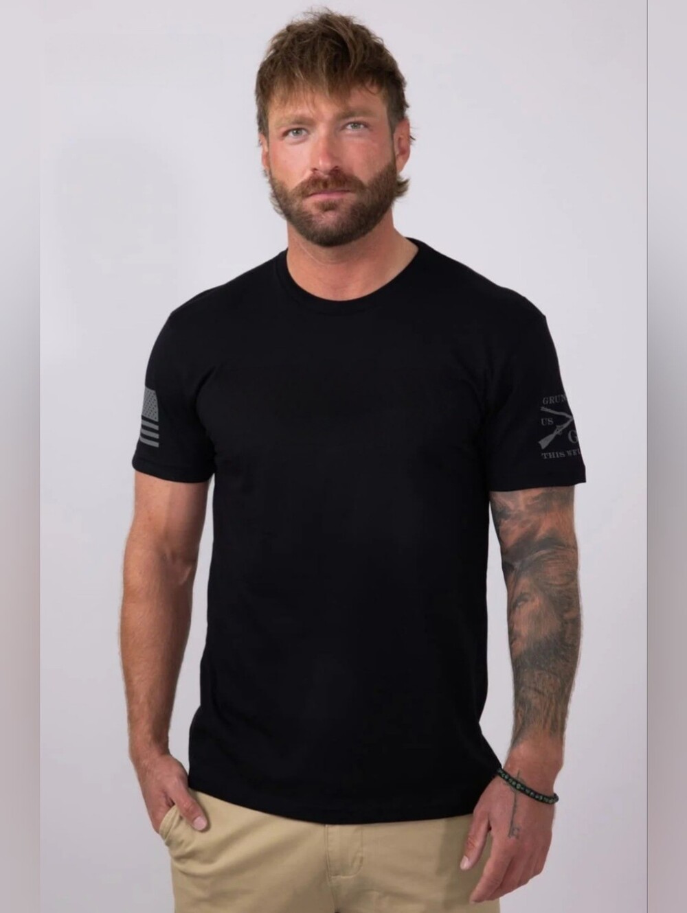 Grunt Style Basic Black/Gray Tshirt - Size Medium, NWT